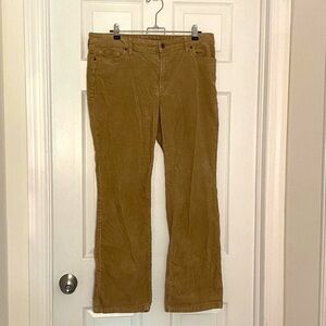 Lands' End Corduroy Mid-Rise Bootcut Pants in Khaki